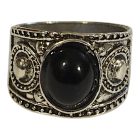 Széles fekete köves gyűrű
