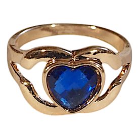 Királykék szíves gyűrű