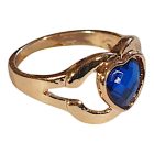 Királykék szíves gyűrű