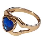 Királykék szíves gyűrű