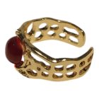 Piros köves csipke gyűrű