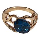 Kék ovális köves gyűrű