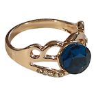 Kék ovális köves gyűrű