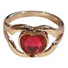 Pink szíves gyűrű