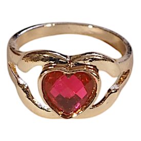 Pink szíves gyűrű