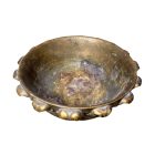 Aranyozott színű fa áldozati tál