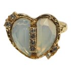 Opálos szív gyűrű