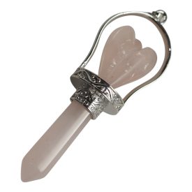 Rózsakvarc angyal medál