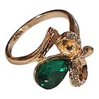 Gyűrű zöld kővel