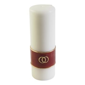 Bordó szalagos házasság gyertya