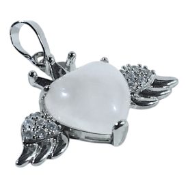 Rózsakvarc szív medál