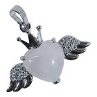 Rózsakvarc szív medál