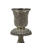 Ezüstszínű gyertyatartó mandala