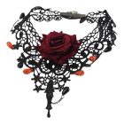 Gótikus csipke nyakpánt függőkkel